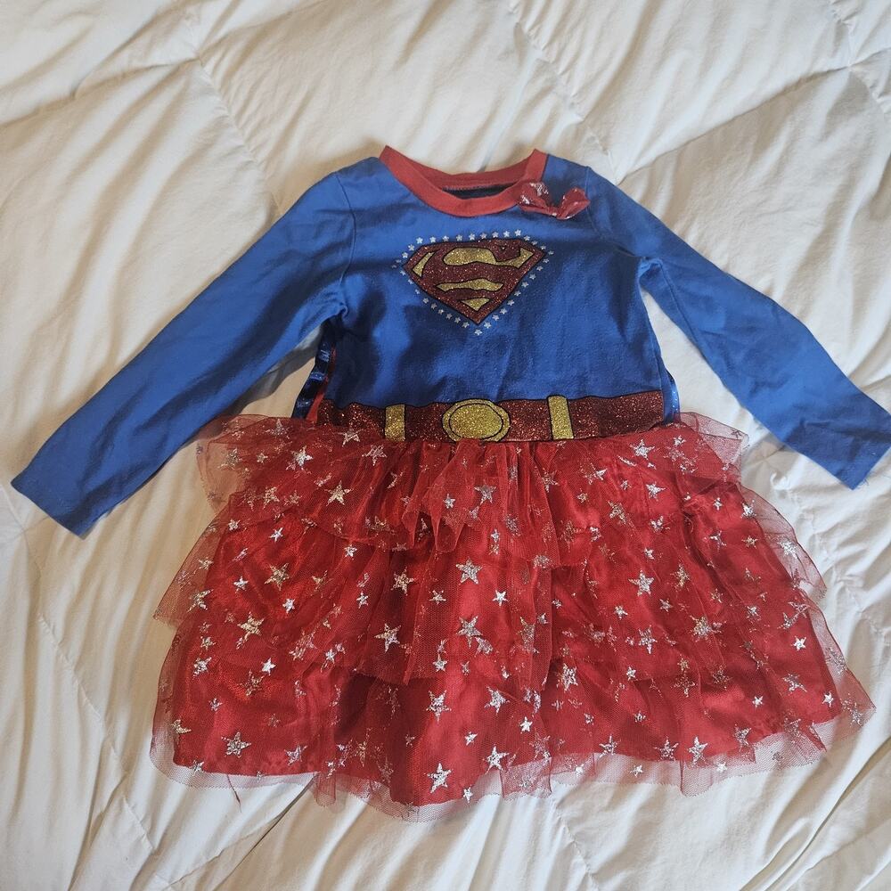 DC Comics 3T Toddler Girls Costume Supergirl Tutu Dress Superman HALLOWEEN